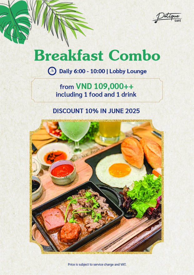 Combo breakfast at Potique hotel Nha Trang
